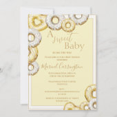 Invitation Un Baby shower d'aquarelle doux pour bébé beignets (Devant)