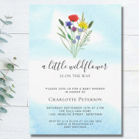 Un Baby shower D'Aquarelle Un Peu Fleur sauvage