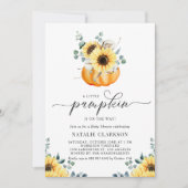 Invitation Un Baby shower D'Automne De Tournesol Rustique Un (Devant)