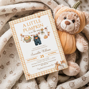 Invitation Un Baby shower D'Automne Moderne Un Peu Citrouille