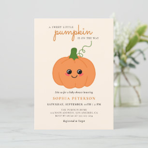 Invitation Un Baby shower d'automne neutre pour un peu Citrou