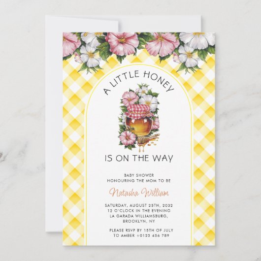 Invitation Un Baby shower d'automne neutre pour un peu de mie (Devant)