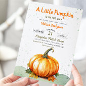 Invitation Un Baby shower D'Automne Rustique Un Peu Citrouill