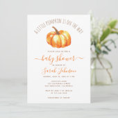 Invitation Un Baby shower D'Automne Un Peu Citrouille (Debout devant)