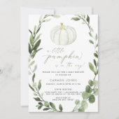 Invitation Un Baby shower D'Automne Un Peu Citrouille Neutre (Devant)