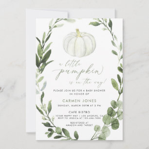 Invitation Un Baby shower D'Automne Un Peu Citrouille Neutre 