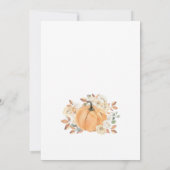 Invitation Un Baby shower D'Automne Un Peu Citrouille Neutre (Dos)