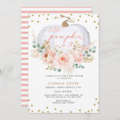 Invitation Un Baby shower D'Automne Un Peu Citrouille Neutre (Devant / Derrière)