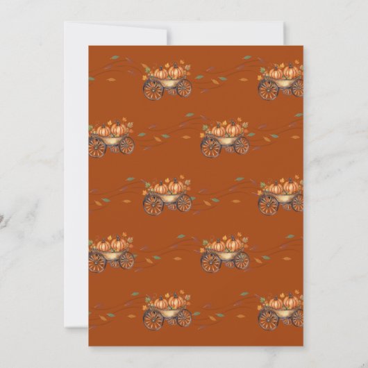 Invitation Un Baby shower D'Automne Un Peu Citrouille Neutre  (Dos)