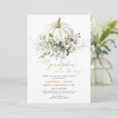 Invitation Un Baby shower D'Automne Un Peu Citrouille Neutre (Debout devant)
