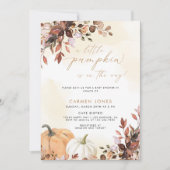 Invitation Un Baby shower D'Automne Un Peu Citrouille Neutre (Devant)