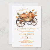 Invitation Un Baby shower D'Automne Un Peu Citrouille Neutre  (Devant)