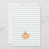 Invitation Un Baby shower D'Automne Un Peu Citrouille Neutre (Dos)
