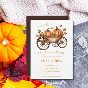 Invitation Un Baby shower D'Automne Un Peu Citrouille Neutre 