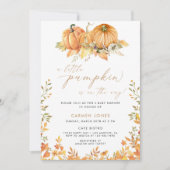 Invitation Un Baby shower D'Automne Un Peu Citrouille Neutre  (Devant)
