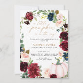 Invitation Un Baby shower D'Automne Un Peu Citrouille Neutre (Devant)