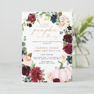 Invitation Un Baby shower D'Automne Un Peu Citrouille Neutre