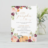 Invitation Un Baby shower D'Automne Un Peu Citrouille Neutre  (Debout devant)