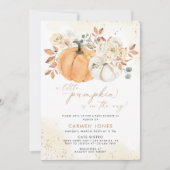Invitation Un Baby shower D'Automne Un Peu Citrouille Neutre (Devant)