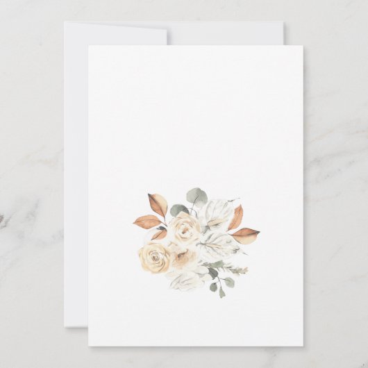 Invitation Un Baby shower D'Automne Un Peu Citrouille Neutre  (Dos)