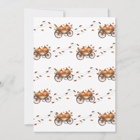 Invitation Un Baby shower D'Automne Un Peu Citrouille Neutre (Dos)