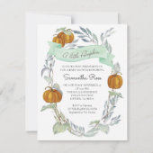 Invitation Un Baby shower D'Automne Un Peu Citrouille Neutre  (Devant)