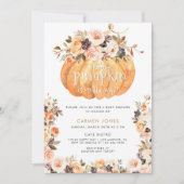 Invitation Un Baby shower D'Automne Un Peu Citrouille Neutre (Devant)