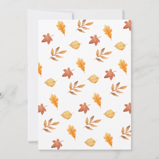 Invitation Un Baby shower D'Automne Un Peu Citrouille Neutre (Dos)