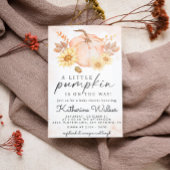 Invitation Un Baby shower D'Automne Un Peu De Fleurs Citrouil