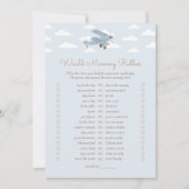 Invitation Un Baby shower D'Avion Ferait Momie Plutôt Jeu (Devant)