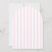 Invitation Un Baby shower de fille rose Tini One Martini (Dos)