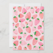 Invitation Un Baby shower de fraises doux au Berry (Dos)