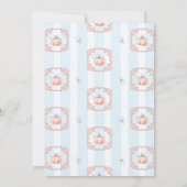 Invitation Un Baby shower de garçon Citrouille Automne Bleu B (Dos)