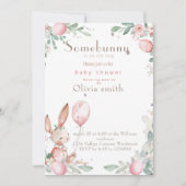 Invitation Un baby shower de lapin (Devant)