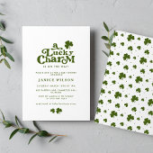 Invitation Un Baby shower de St. Patrick's Day au charme chan