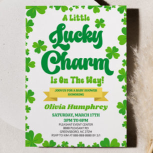 Invitation Un Baby shower de St. Patrick's Day un peu charman