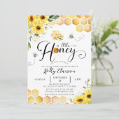 Invitation Un Baby shower De Tournesol Un Peu Miel (Debout devant)