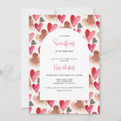 Invitation Un Baby shower de Valentines un peu amoureux (Devant)