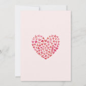 Invitation Un Baby shower de Valentines un peu amoureux (Dos)