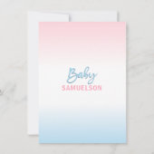 Invitation Un Baby shower d'éléphant neutre révélant un genre (Dos)