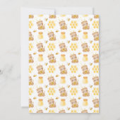 Invitation Un Baby shower d'ours au miel doux (Dos)