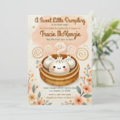 Invitation Un Baby shower Doux (Debout devant)