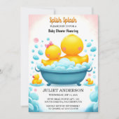 Invitation Un Baby shower en caoutchouc Twin  en mousse de pi (Devant)