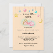 Invitation Un Baby shower en ivoire doux pour petite fille (Devant)