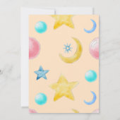 Invitation Un Baby shower en ivoire doux pour petite fille (Dos)