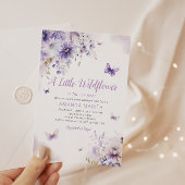 Invitation Un Baby shower Floral Boho Un Petit Fleur sauvage
