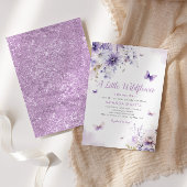 Invitation Un Baby shower Floral Boho Un Petit Fleur sauvage