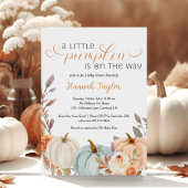 Invitation Un Baby shower Floral De Chute Un Peu Citrouille
