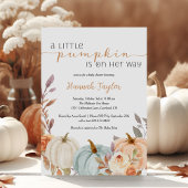 Invitation Un Baby shower Floral De Chute Un Peu Citrouille
