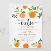 Invitation Un Baby shower Floral De Petite Cutie (Devant)